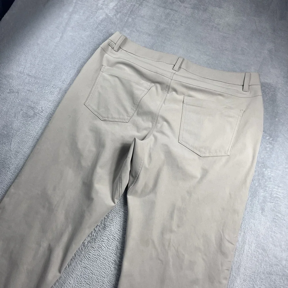 Lululemon ABC Pants Mens 35 Beige Classic 5-Pocket Chino Warpstreme LM5AQ9S‎